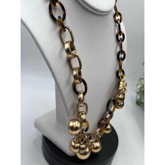 J. Crew Gold and Brown Statement Necklace - Picture 7 of 14